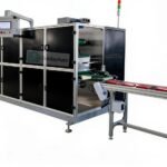 Automatic disposable plastic and nonwoven apron folding machine