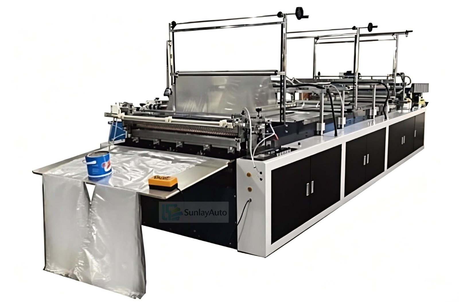 Automatic disposable PE rain pants making machine for waterproof plastic trousers production