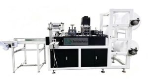 Complete automatic nonwoven boot cover making machine production line