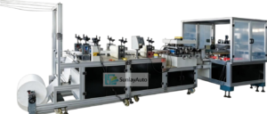 Complete automatic nonwoven strip cap making and packing production line