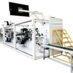 Fully automatic 3-layer pet pee pad making machine with tri-fold output conveyor