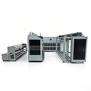 Complete automatic ultrasonic quilting laminating and cutting production line
