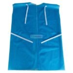 Disposable surgical gown body front view