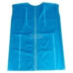 Disposable surgical gown body rear view with waist ties
