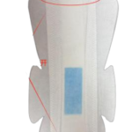 Finished winged sanitary pad produced by sanitary napkin making machine