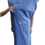 Medical disposable surgical gown wearing front view